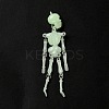 Halloween Luminous PVC Skeleton Pendants HJEW-B007-01-3