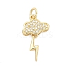 Brass Micro Pave Cubic Zirconia Pendants KK-D105-04G-1
