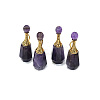Faceted Natural Amethyst Pendants G-H252-A03-1