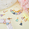 16Pcs 8 Style Cat Shape Alloy Enamel Pendant Locking Stitch Markers HJEW-SC00031-4