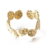 Hammered 304 Stainless Steel Cuff Bangles for Women BJEW-T030-03G-4