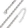 3.8MM 304 Stainless Steel Twisted Chain Necklaces NJEW-P346-02P-4