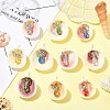 10Pcs 10 Colors Shell & Alloy Glass Angel Big Pendants PALLOY-CJ00051-5