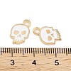 Halloween Theme Light Gold Plated Alloy Enamel Pendants ENAM-M219-14KCG-02A-3