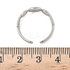 304 Stainless Steel Open Cuff Rings Findings RJEW-A079-10B-P-2