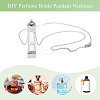 1Pc Glass Hourglass Rectangle Pet Memorial Keepsake Urn Ashes Pendant Necklaces NJEW-CA0001-27P-4