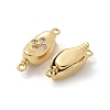 Brass Micro Pave Clear Cubic Zirconia Box Clasps KK-Z083-06G-2