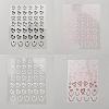 4 Sheets 4 Styles Plastic Stickers MRMJ-DJ0001-11-1