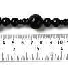 Dyed & Heated Natural Black Agate 3-Hole Guru Bead Strands G-K149-53-4