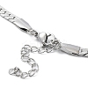 Non-Tarnish 304 Stainless Steel Cuban Link Chain Necklace NJEW-K249-01B-P-3