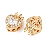 Brass Micro Pave Cubic Zirconia Multi-Strand Links KK-F906-20G-2