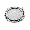 Tibetan Style Alloy Pendant Cabochon Settings LS-TIBE-T003-06AS-RS-2