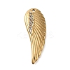 Ion Plating(IP) 304 Stainless Steel with Rhinestone Pendants STAS-Q335-12G-1