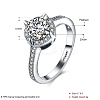 Brass Micro Pave Cubic Zirconia Finger Rings RJEW-BB35151-7-6