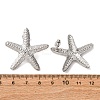 304 Stainless Steel Starfish Stud Earrings EJEW-Z135-02P-03-5