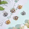 6Pcs 3 Colors 304 Stainless Steel Pendants STAS-SZ0002-51-3