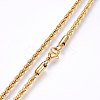 304 Stainless Steel Rope Chain Necklaces NJEW-F226-03G-03-2