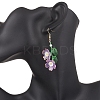 Acrylic Flower Dangle Earrings EJEW-MZ00588-02-3