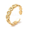 304 Stainless Steel Hollow Heart Open Cuff Rings for Women STAS-D085-16G-1