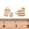 Brass Micro Pave Cubic Zirconia Charms KK-N263-148A-G-3