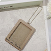 Rectangle with Word Drive Safely I Love You Wood Hanging Photo Frame HJEW-SP0001-19C-7