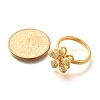 Flower Rotatable Finger Ring for Women RJEW-U035-01G-04-5