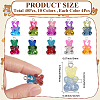 40Pcs 10 Colors Transparent Resin Pendants RESI-CP0001-11-2