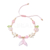 2Pcs 2 Colors Resin Charm Bracelets BJEW-MZ00281-3