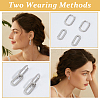 1 Pair Brass Micro Pave Clear Cubic Zirconia Hoop Earrings EJEW-HS0001-11P-5