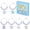 Glass Wine Glass Charms AJEW-SC0001-59-1