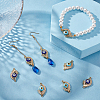 8Pcs 2 Colors Rack Plating Real 18K Gold Plated Brass Micro Pave Clear Cubic Zirconia Connector Charms ZIRC-BBC0002-03-4