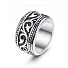 316 Stainless Steel Finger Ring with Enamel for Men PW-WG56139-04-1