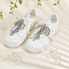 4Pcs 2 Styles Bowknot Plastic Imitation Pearl Shoe Charms AJEW-HY0001-93-3
