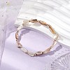 Natural Seashell Beaded Stretch Bracelets for Women BJEW-JB10932-2