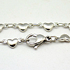 Cute Valentines Day Gift 304 Stainless Steel Necklaces Women Heart Link Chain Necklaces X-NJEW-G038-46-2