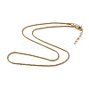 Ion Plating(IP) 304 Stainless Steel Bone Rope Chain Necklace for Women NJEW-I121-01A-G-1