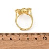 Rhombus Brass Micro Pave Clear Cubic Zirconia Adjustable Ring Settings KK-D378-34G-4