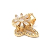 Brass Micro Pave Cubic Zirconia Rotating Pendants LS-KK-M323-01E-G-2