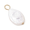 Natural Keshi Pearl Pendants PALLOY-JF04240-02-4
