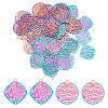 60Pcs 2 Style 201 Stainless Steel Filigree Pendants STAS-DC0008-56-1