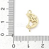 Brass Clear Cubic Zirconia Connector Charms LS-KK-Z094-03G-01-3