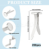 200Pcs Flat Round Iron Brads IFIN-CP0002-94P-2