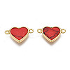 Brass Connector Charms KK-N233-169B-01E-2