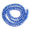 Electroplate Glass Beads Strands EGLA-A034-P4mm-B21-2
