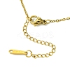 Ion Plating(IP) Rectangle with Initial Letter 304 Stainless Steel Pendant Necklace NJEW-R265-04G-A-4