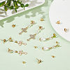 50Pcs Flat Round 304 Stainless Steel Stud Earrings Findings STAS-BBC0005-85A-4