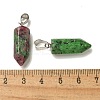 Dyed Natural Marble Pendants G-Z067-07P-06-4