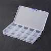 Stationary 15 Compartments Rectangle Plastic Bead Storage Containers CON-M005-02-2