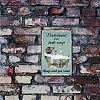 Rectangle with Word Vintage Metal Iron Sign Poster AJEW-WH0157-288-5
