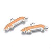 Rack Plating Alloy Enamel Pendants PALLOY-T075-156-2